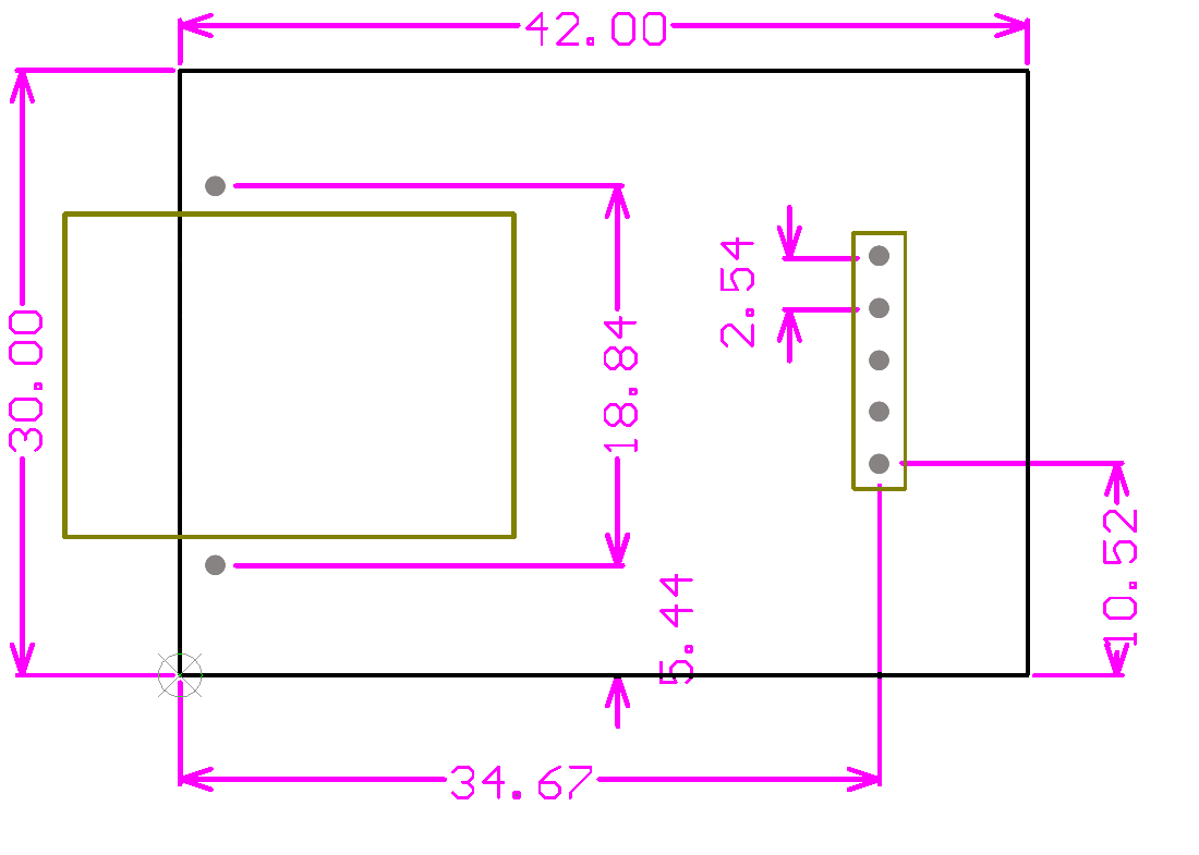 Y-TCPTTL-6O6模块尺寸 Y-TCPTTL-6O6模块尺寸