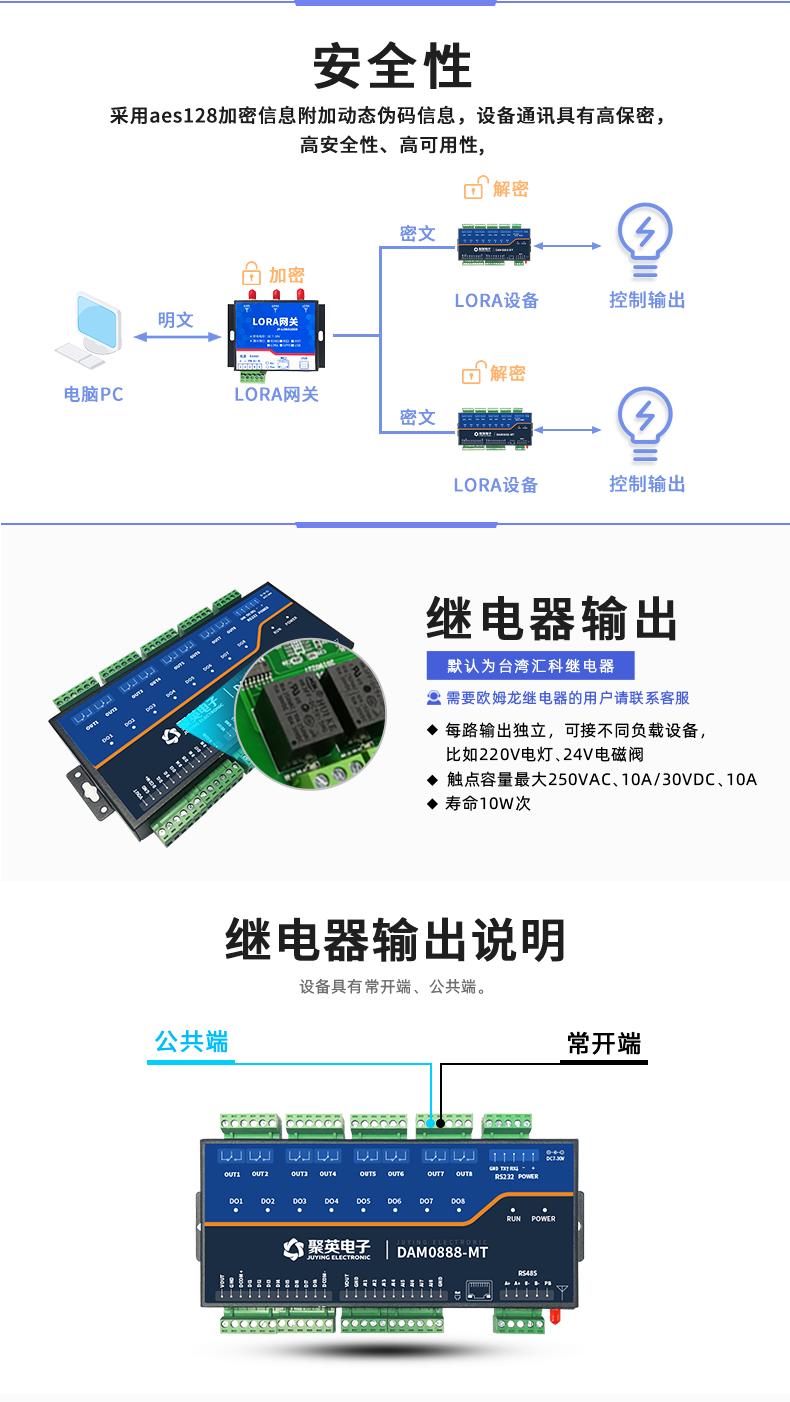 LoRa0888-MT  LoRa无线测控模块继电器输出