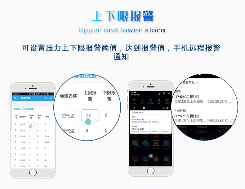 LORA压力采集器报警功能