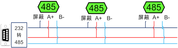 HUB4858 485中继器接线说明