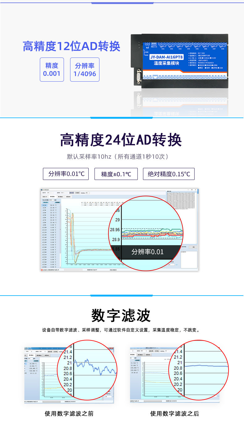 DAM-AI16PT8 温度采集模块工作原理