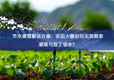 节水灌溉解决方案：农田大棚如何实现精准灌溉与省工省水？
